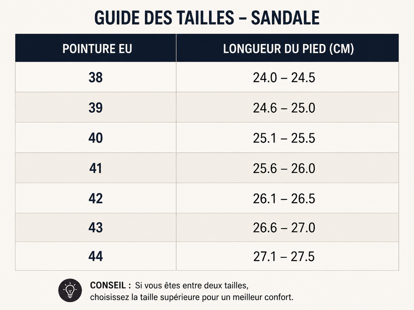 Size guide